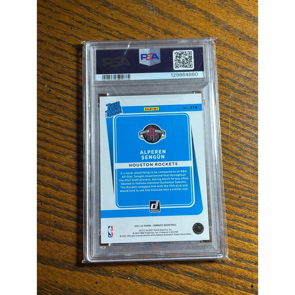 2021 Panini Donruss Alperen Sengun Rated Rookie Holo Orange Laser PSA 8 #219